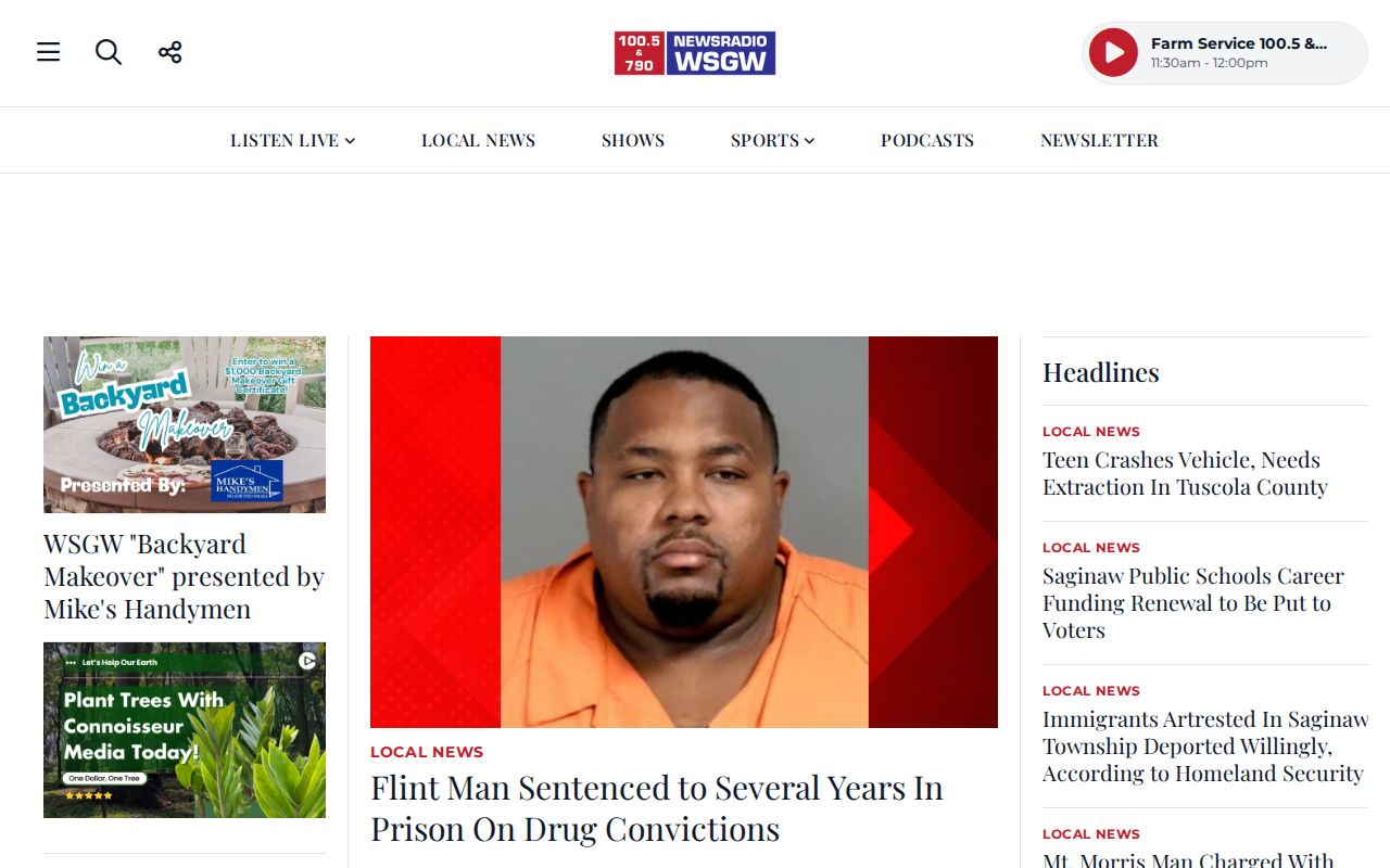 WSGW Bay County crime and arrest news page